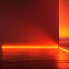 Wall Mural - Vibrant Neon Orange Gradient Backdrop for Dynamic Product Showcasing and Advertising