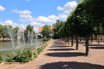 Sticker - Blick in de Historischen Kurpark von Bad Lauchstädt in Sachsen-Anhalt