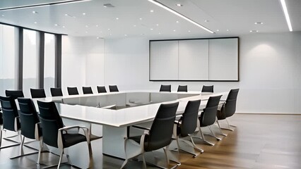 Poster - Modern Conference Room With City View Generative AI