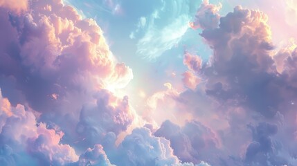 Poster - Cloudy Sky Background with a Glimmer of Light