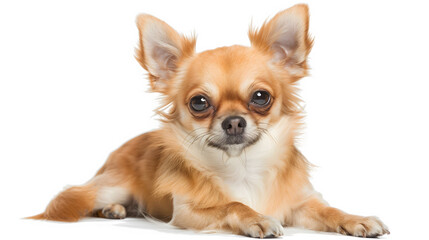 Poster - Expressive Chihuahua dog isolated on white background, with large ears and lively personality