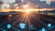 © dobok - Smart Railway System Sunset Connectivity Innovation Tracks Technology Future Transportation