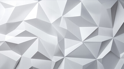 Wall Mural - Abstract minimalist geometric triangle lowpoly mosaic pattern. White triangular abstract background.