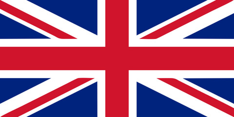 the British national flag of United Kingdom, Europe - isolated vector illustration