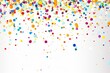© Hanna Haradzetska - Background of a colorful confetti pattern on white, ideal for celebrations