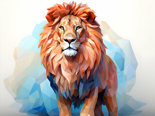 Lion in polygonal style.   for your design