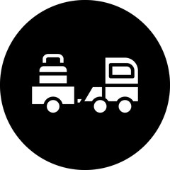 Canvas Print - Vector Design Baggage Truck Icon Style