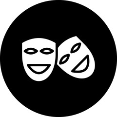 Sticker - Vector Design Theatre Mask Icon Style