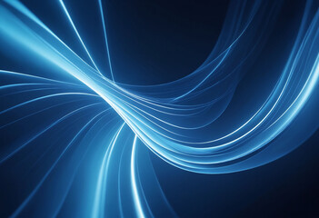 Sticker - Abstract Blue Light Streaks Background