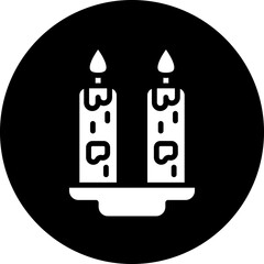 Poster - Vector Design Candle Icon Style