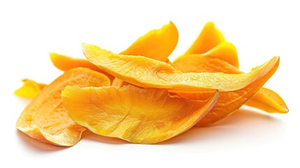 Wall Mural - Dry mango slices isolated on white background