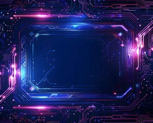 Poster - Futuristic Circuit Board Frame Concept with Innovative High Tech Design