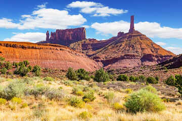 Giant pyramidal mountain