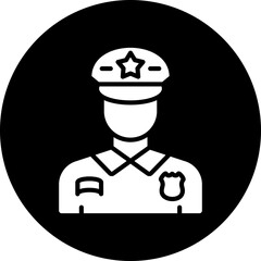 Canvas Print - Vector Design Policeman Icon Style