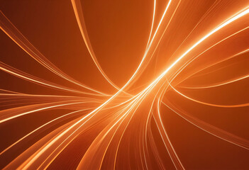 Poster - Abstract Orange Light Streaks Background