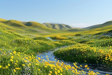 Wall Mural - field of flowers