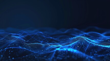 Poster - Abstract big data visualization. futuristic space. Technology background design