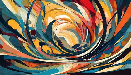 Wall Mural - colorful abstract art background in modular constructivism style, art design