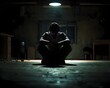 © Thares2020 - Solitary Figure Enveloped in Darkness Embodying Loneliness and Emotional Turmoil