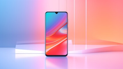 Poster - A high-quality product photo of a new smartphone
