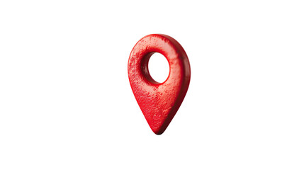 Poster - Red location pin on transparent background
