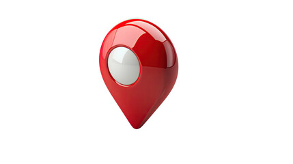 Poster - Red location pin on transparent background