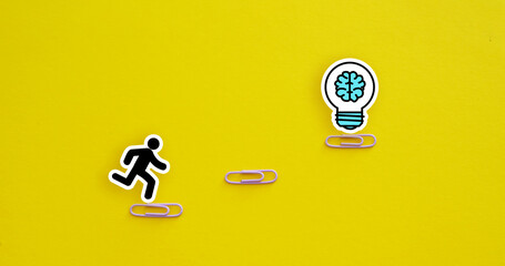 Poster - Creativity and initiative. Go to new idea. Generate a new idea and influencing opinions