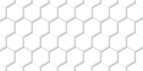 Wall Mural - Luxury white hexagonal and futuristic abstract honeycomb pattern background. Hexagonal shape structure light seamless geometric background. Vector modern seamless geometry pattern hexagon design.