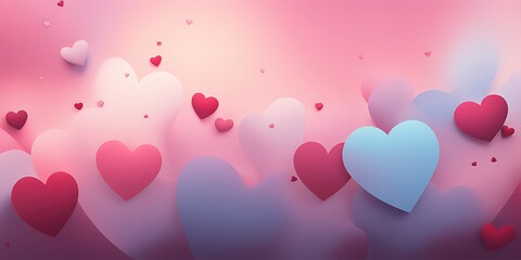 Wall Mural -  hearts background, valentine background with hearts. 