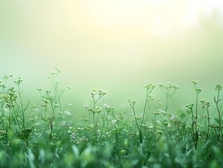 Poster - Soft Green Gradient Background for Eco Friendly Product Mockups with Calming and Natural Aesthetic