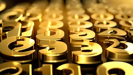Poster - Gold Numbered Blocks Generative AI