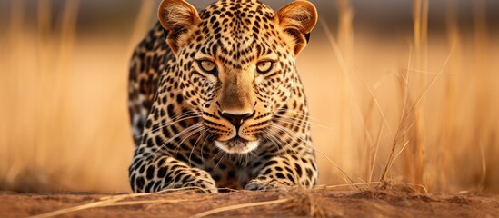 The African leopard is among Africa s must see big five animals featured in the Animal Kingdom collection of African wildlife with a copy space image available