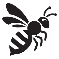 Bee silhouette vector  illustration
