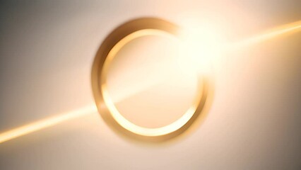 Poster - Golden Circle With Sparkling Light Generative AI