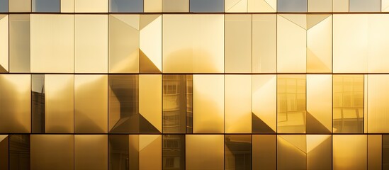 Poster - Golden modern panel facade with copy space image