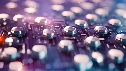 Aufkleber - closeup of circuit board components generative ai