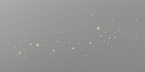 Aufkleber - Vector sparkles on a transparent background. Christmas light effect. Sparkling magical dust particles.The dust sparks and golden stars shine with special light.