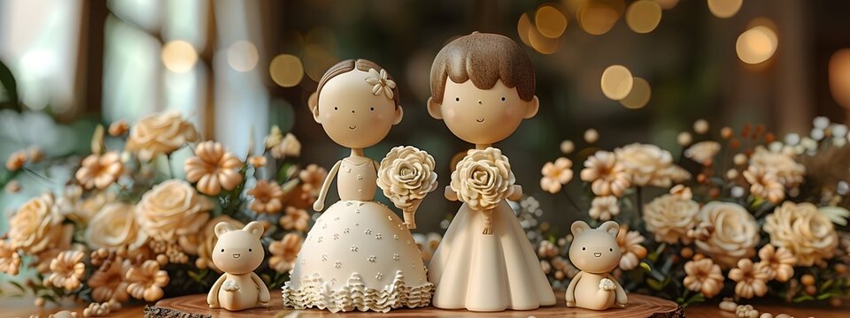 Meticulously Crafted Wedding Ceremony Figurines Symbolizing the Sacred Union of Two Souls