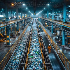 Poster - Automated Recycling Plant with Efficient Conveyor Belt Sorting System