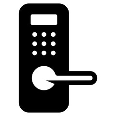 Canvas Print - smart door lock icon