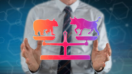 Sticker - Concept of stock market