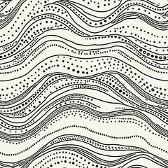 Wall Mural - vector seamless pattern. abstract dotted texture. monochrome warped surface. creative spotty backgro