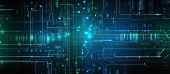 Abstract Digital Circuitry Pattern