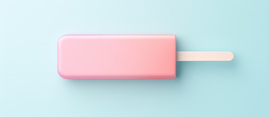 Poster - Minimalistic mobile wallpaper in a pastel color scheme with a high resolution digital art style featuring a Popsicle against a simple background with ample copy space image