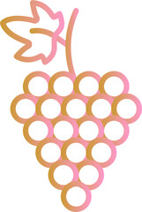 Canvas Print - Grapes Vector Icon