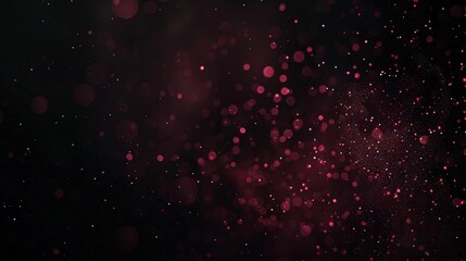 Wall Mural - a black velvet-like background with subtle burgundy undertones and floating burgundy particles that 