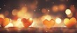 © Ilgun - Vintage filtered background with heart shaped bokeh lights illustrating a romantic love concept suitable for adding text or graphics with copy space image