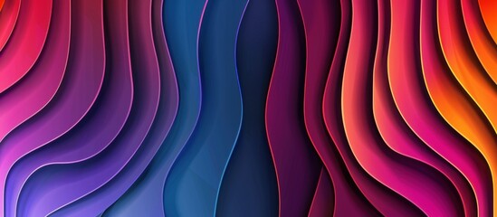 Wall Mural - a colorful, abstract design with a blue stripe. the design is made up of many different colors and i