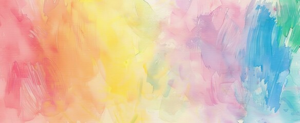 Wall Mural - a colorful painting with a rainbow background. the colors are bright and vibrant, creating a cheerfu