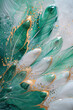 © expressiovisual - A painting of feathers with gold accents